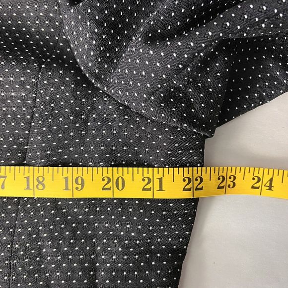 Evan Picone Short Blazer Womens 16 Black Polka Dot Midi Lined Career Jacket - Picture 10 of 14